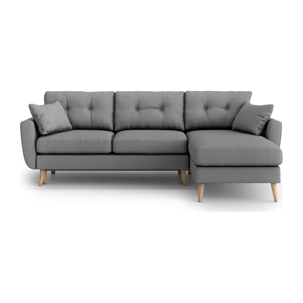 HARRIS kampinė sofa lova, tamsiai pilka spalva, universali kampinė pusė