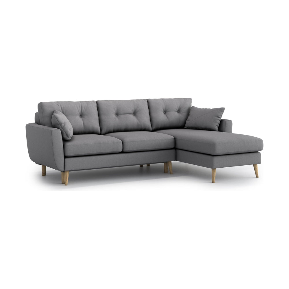 HARRIS kampinė sofa lova, tamsiai pilka spalva, universali kampinė pusė
