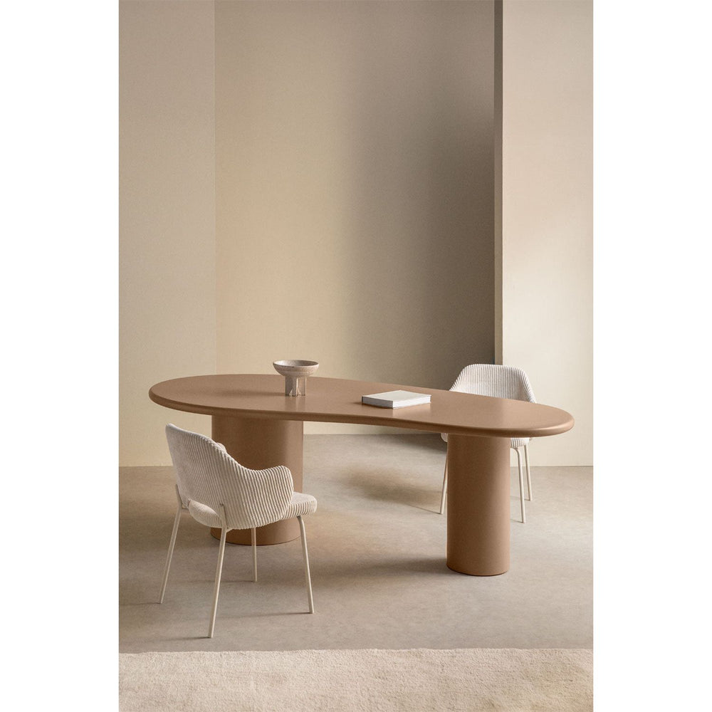 Valgomojo stalas BILLIE, ovalus, smėlinis