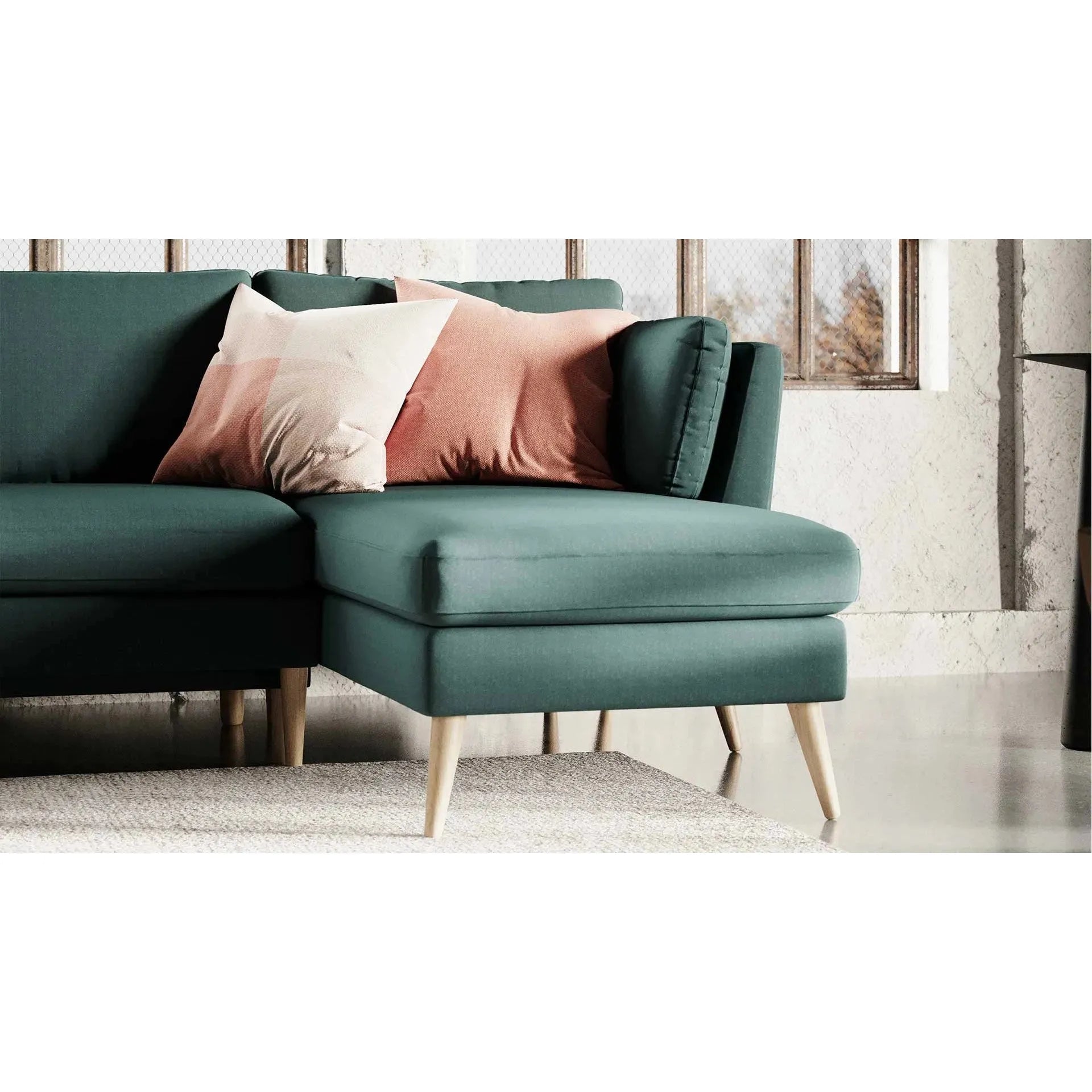JANE kampinė sofa lova, turkio spalva, universali kampo pusė