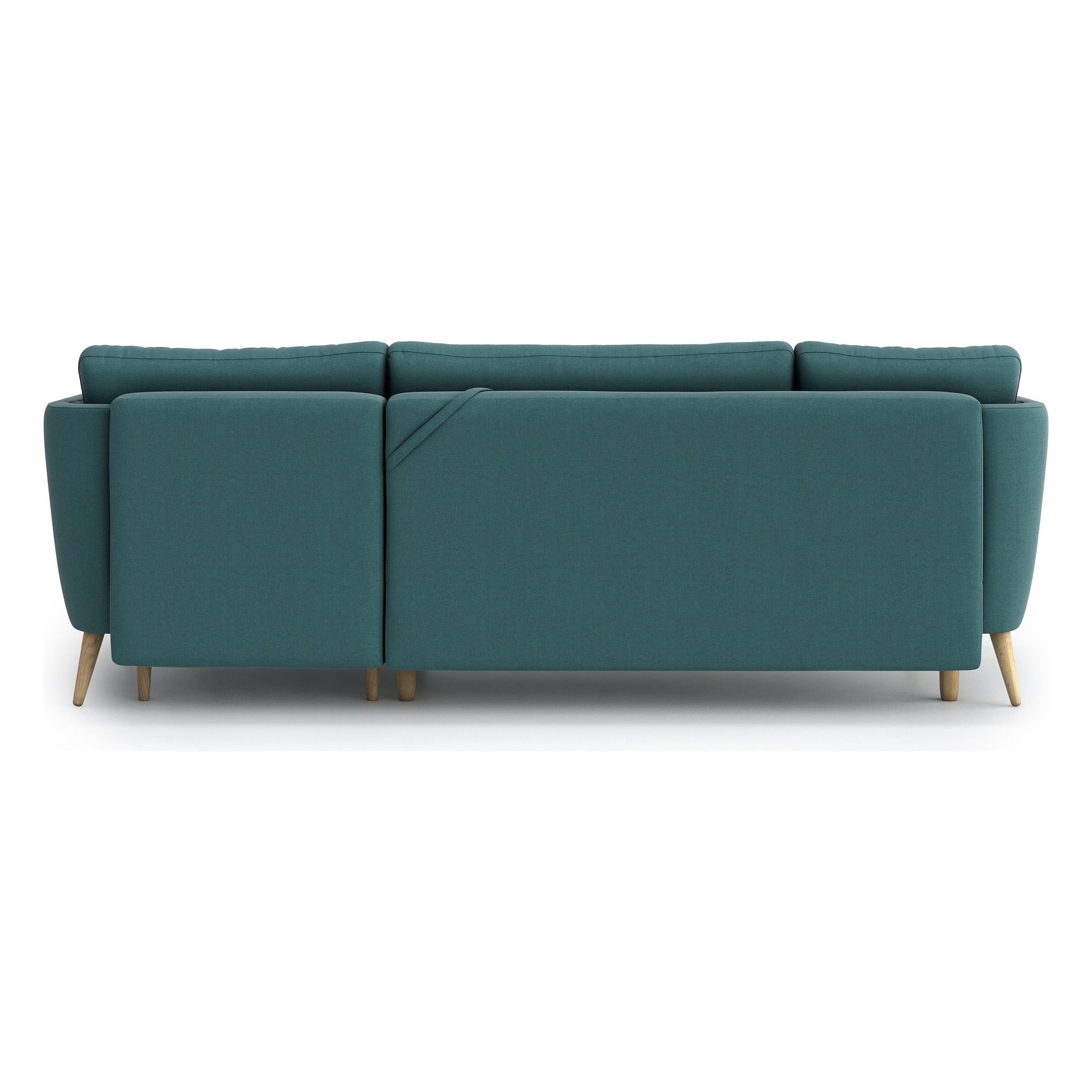 JANE kampinė sofa lova, turkio spalva, universali kampo pusė