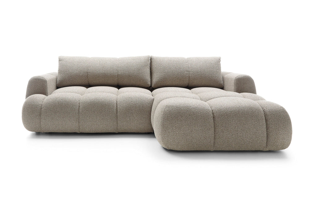 Kampinė sofa SKYLARI, šviesiai smėlinė