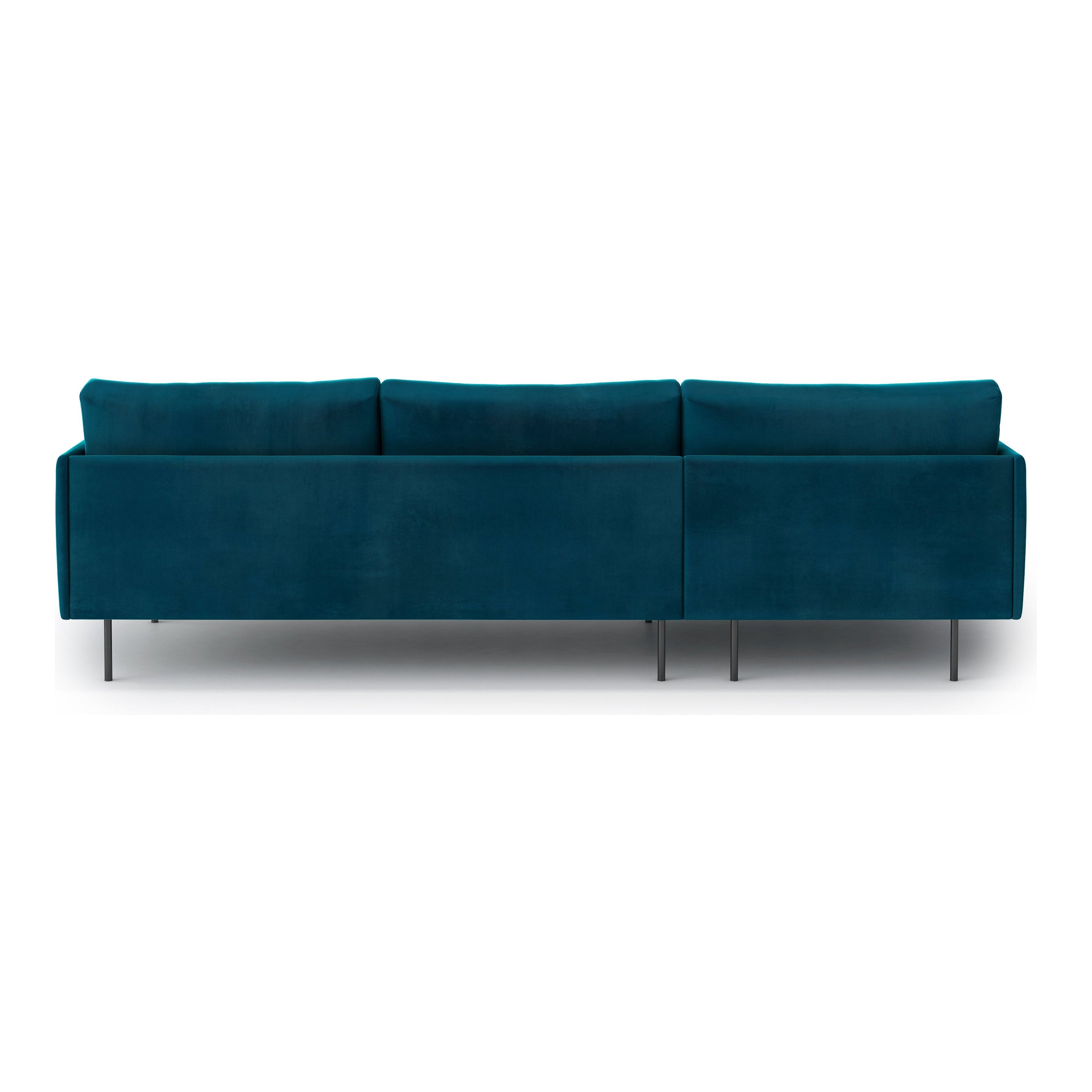 UMA kampinė sofa, mėlyna spalva, kairė pusė