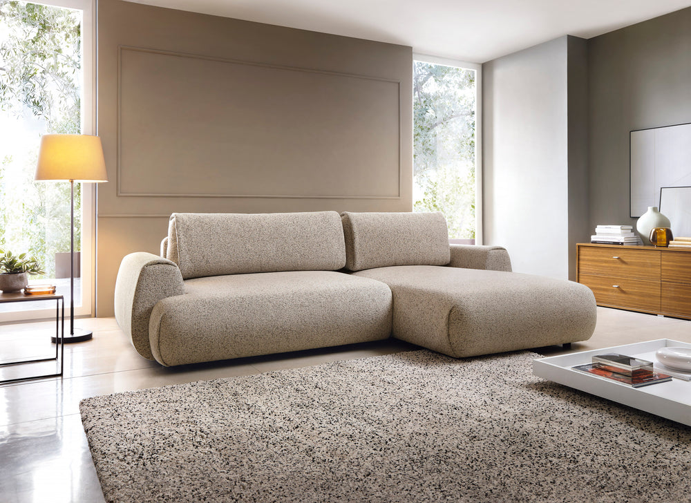 Corner sofa bed PAULINA, sand