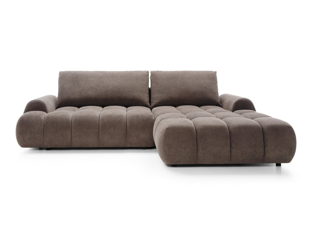 Corner sofa bed ROULI M, brown