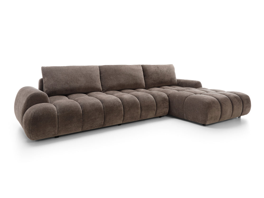 Corner sofa-bed ROULI L, brown
