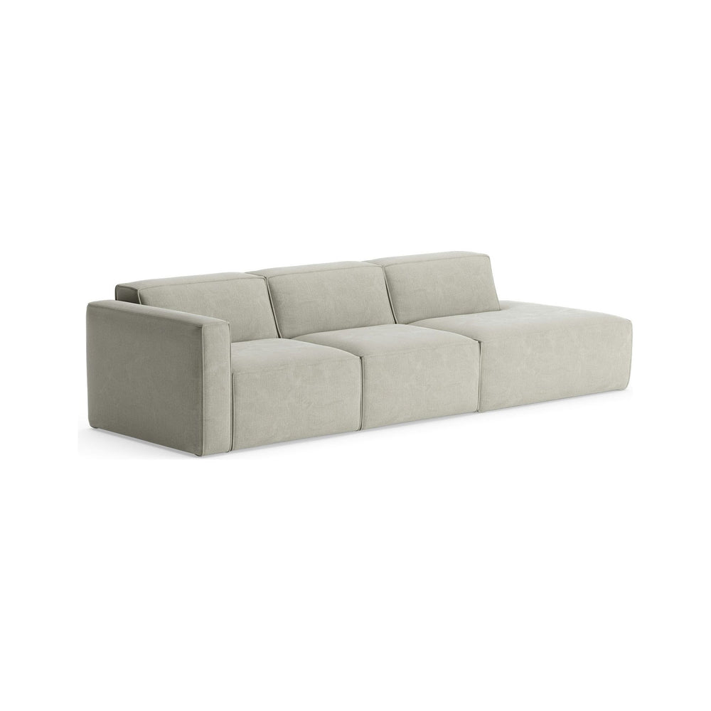 SLAY LOUNGE 3 vietų sofa, kairė pusė, šviesiai pilka spalva