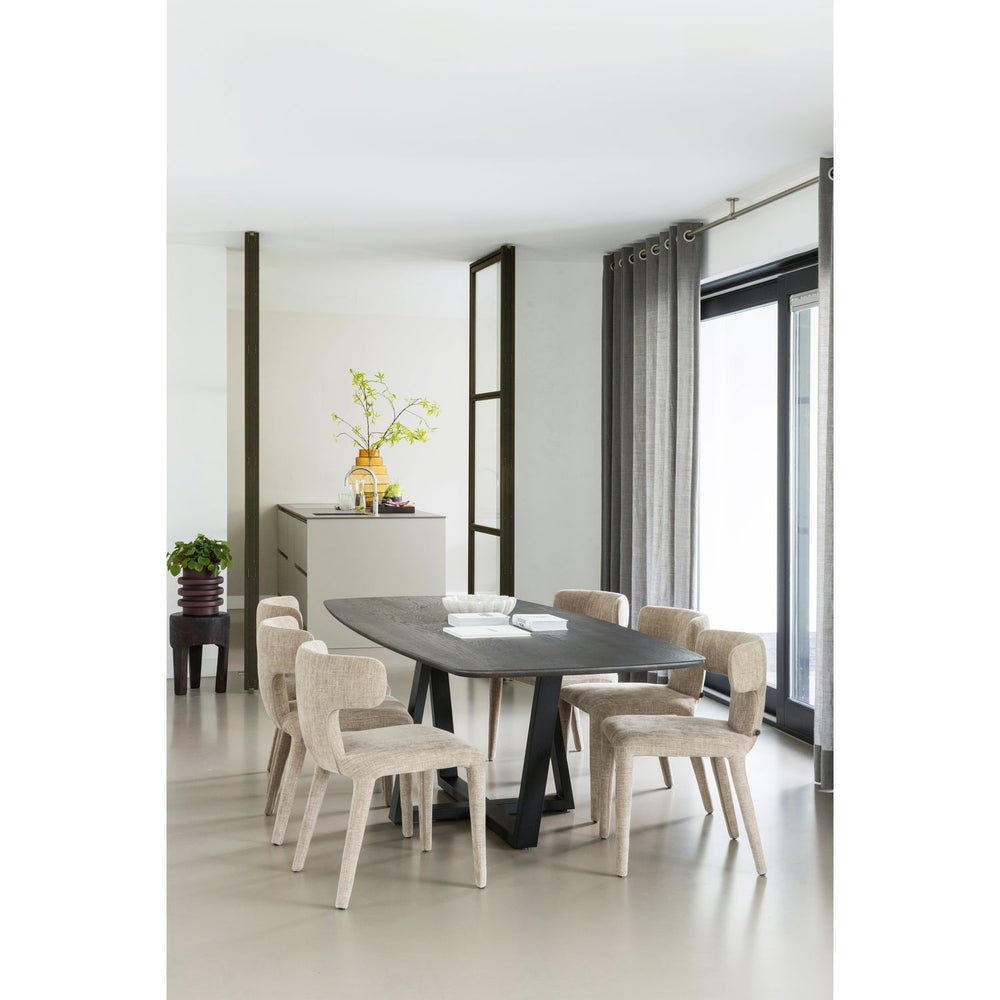 Valgomojo stalas TABLO, daniškas ovalas, tamsiai rudas