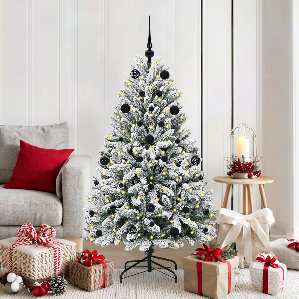 Artificial Christmas Tree STAR CROWN, Green and White 150 cm., metal