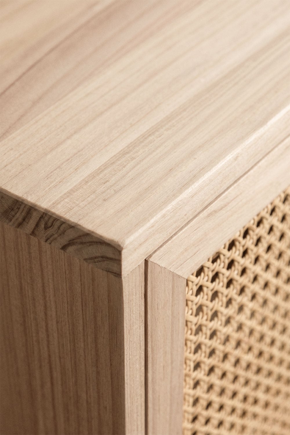 Cabinet with 2 shelves RELDU, paulownia wood