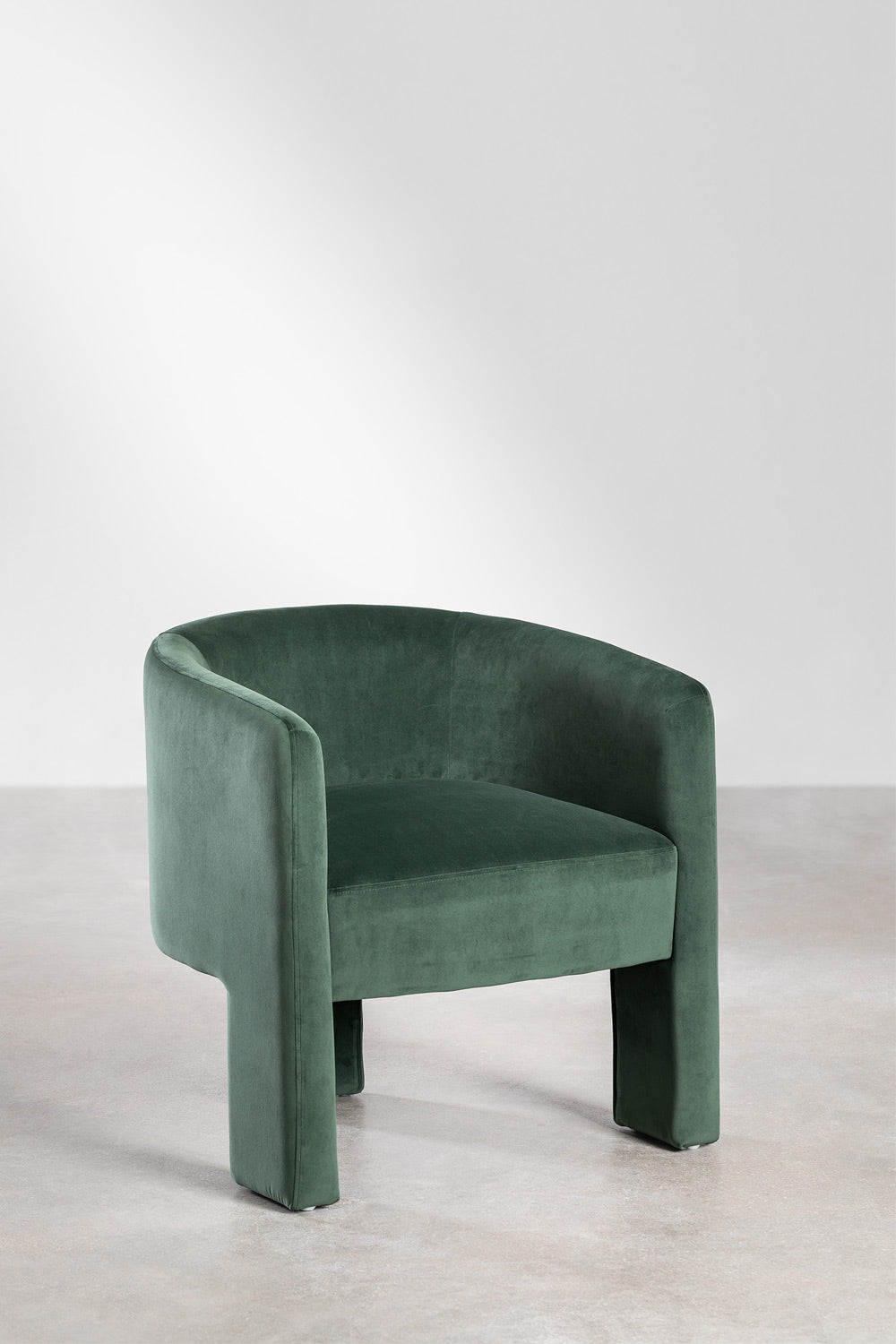 Velvet armchair KASTIA, green