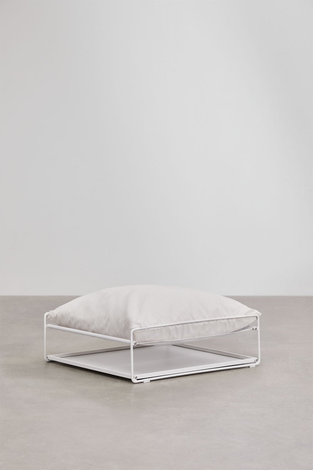 Outdoor Pouf-Table COSMO, Gardenia White