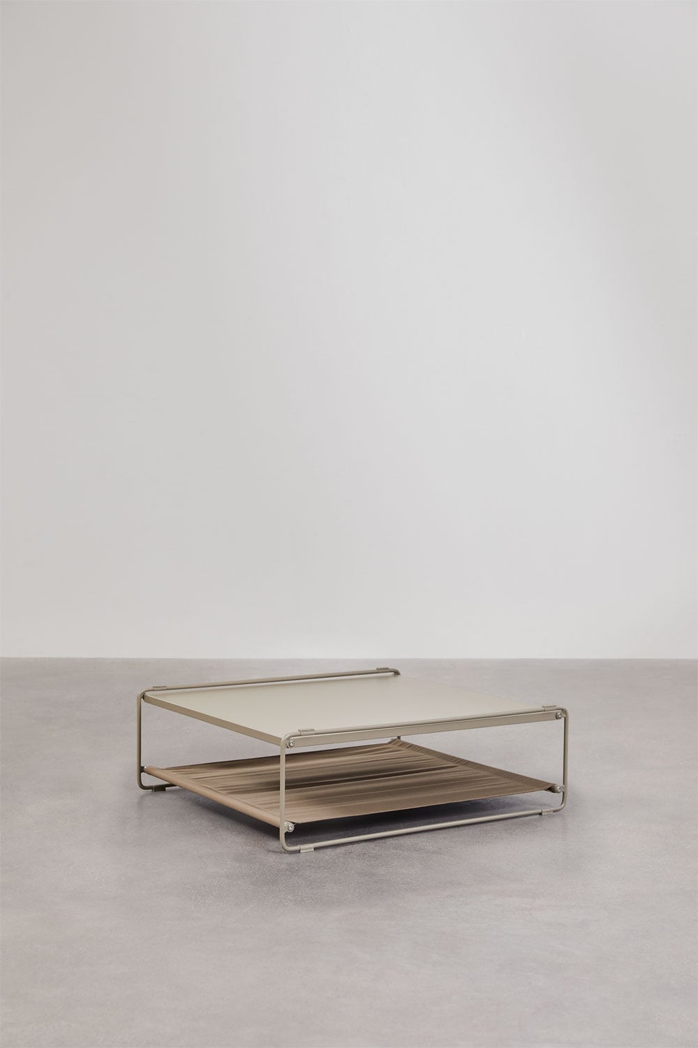 Outdoor pouffe/coffee table COSMO, Cream sand mocha