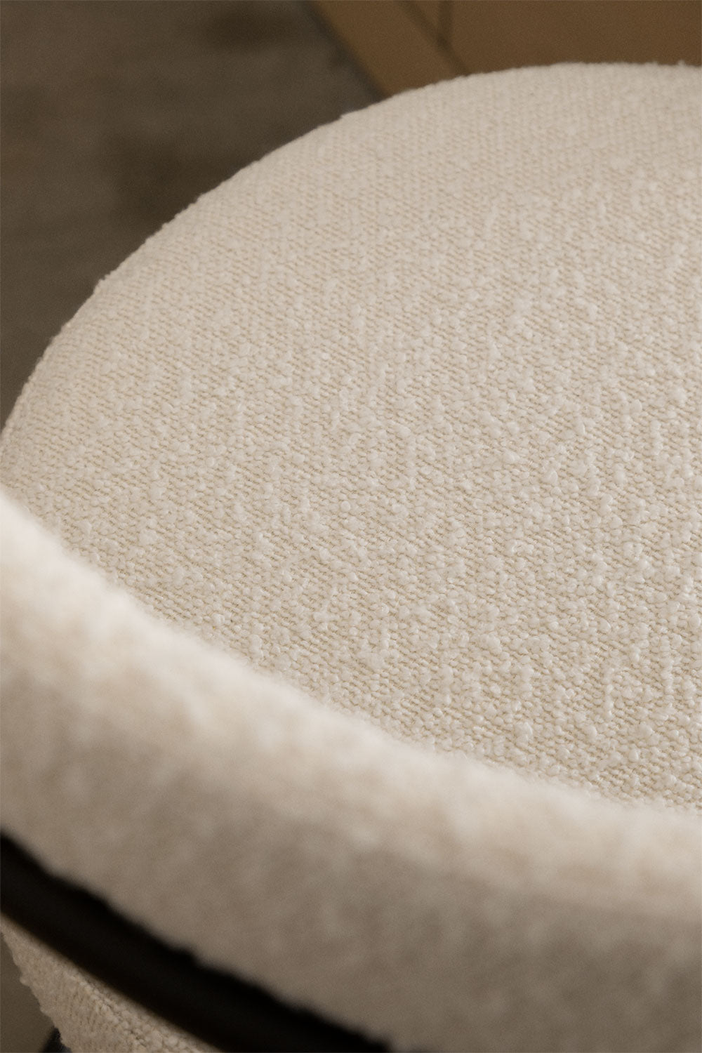Bar Stool ALISA, white, boucle