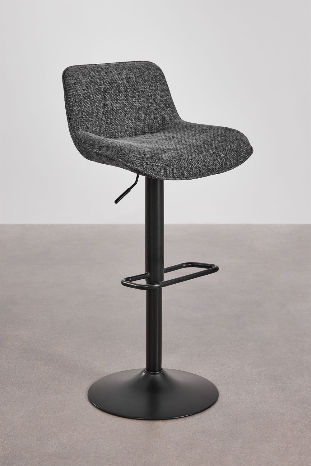 Bar Stool GAURA, black / grey
