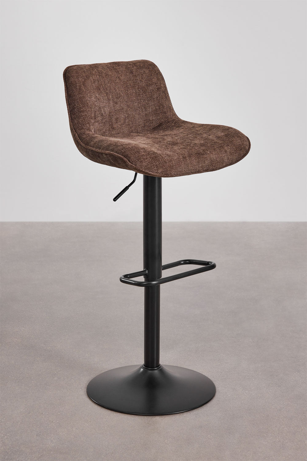 Bar Stool GAURA, black / brown