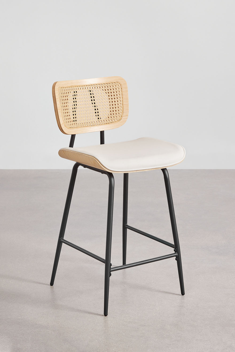 Bar stool REIMA, natural / white