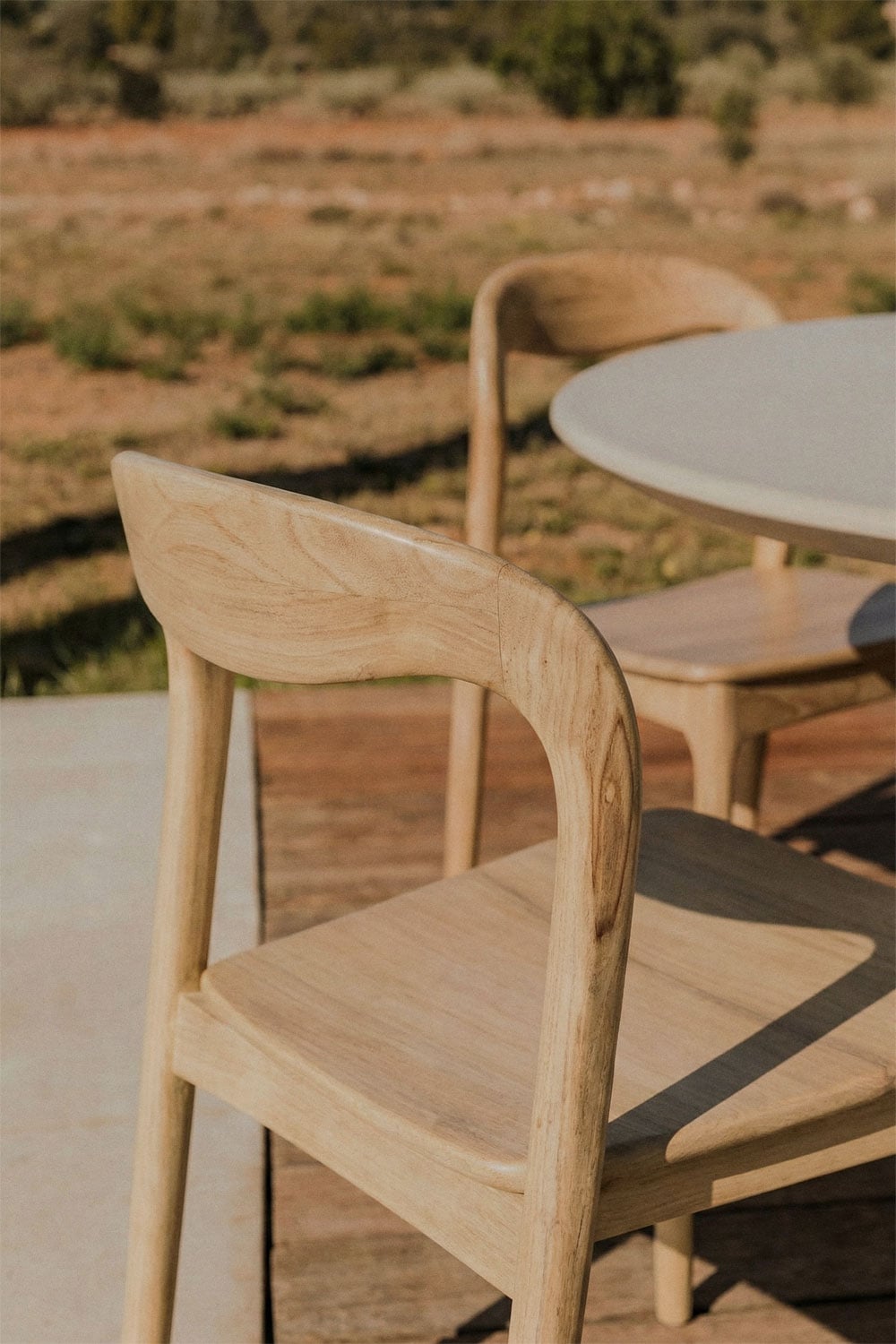 Outdoor chair VARMUS, light teak