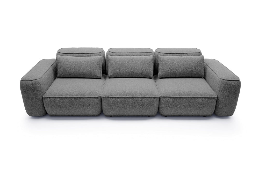 Sofa BILLY 3-vietė, bouclé pilka
