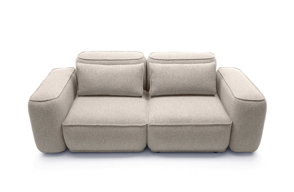 Sofa BILLY 2-vietė, bouclé smėlinė