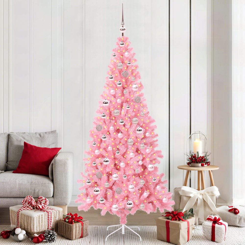 Kalėdų eglutė HORIZON AK, su 300 LED stovu Rožinė 210 cm.
