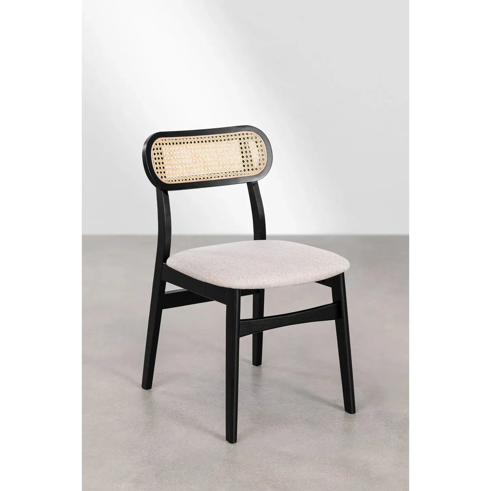 Valgomojo kėdė LEIVE, medinė, juoda spalva
