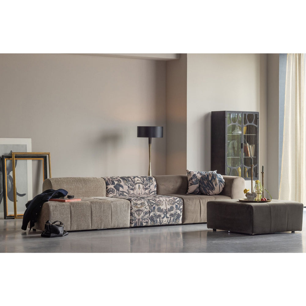 "CALEIDOSCOOP" pufas, taupe spalva, aksomas - Namų Idėja