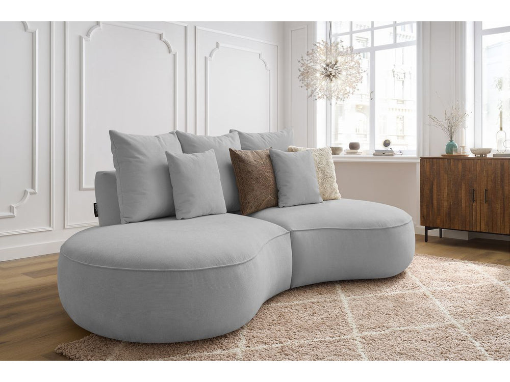 Sofa 3 vietų SAINT-GERMAIN, šviesiai pilka moderniame interjere