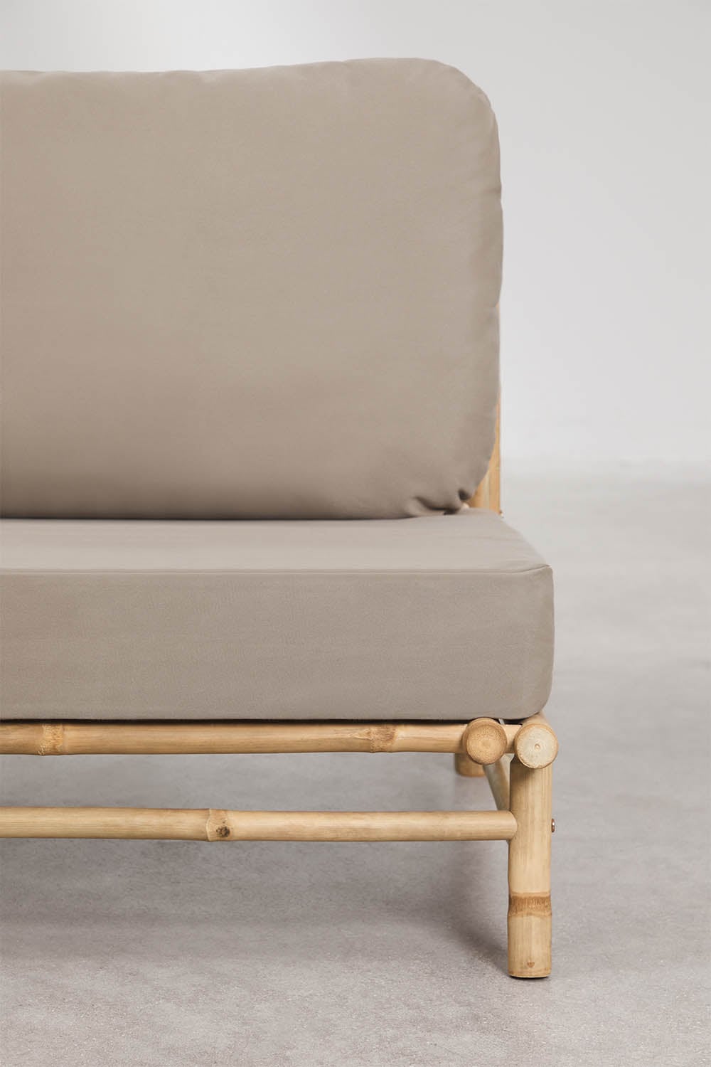 Centrinis sofos modulis BAMBUS, mokos ruda