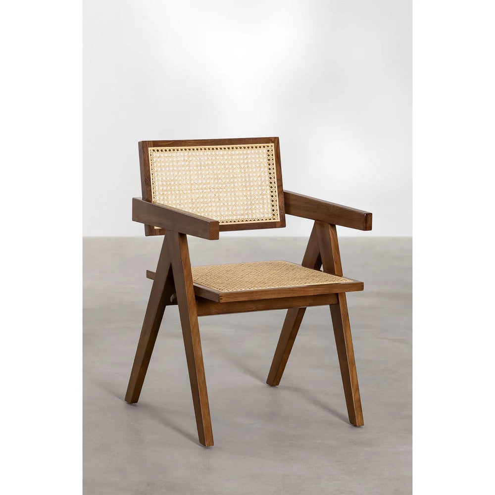 Valgomojo kėdė LALI, uosio mediena, tamsiai ruda spalva