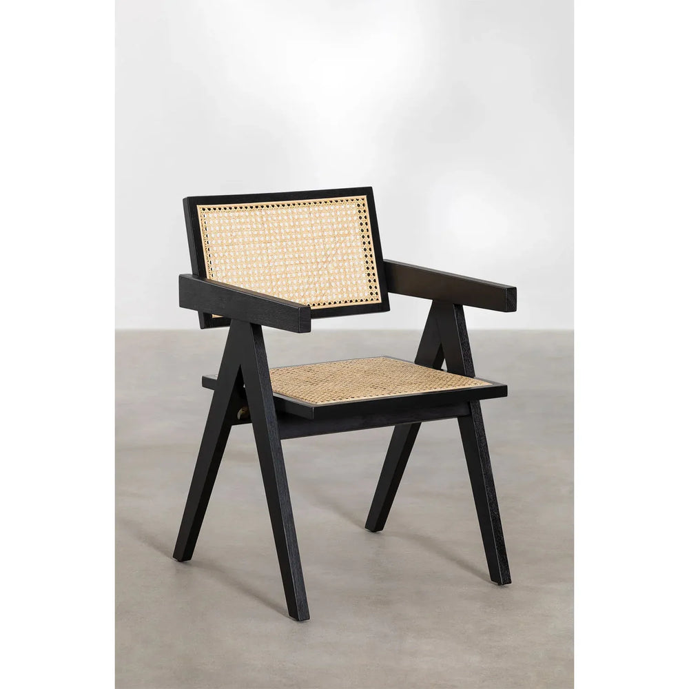 Valgomojo kėdė LALI, uosio mediena, juoda spalva