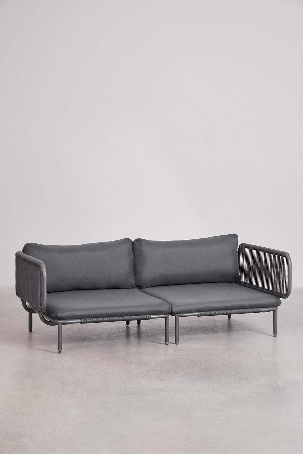 Outdoor sofa GRAFITO, two-seater system, graphite grey