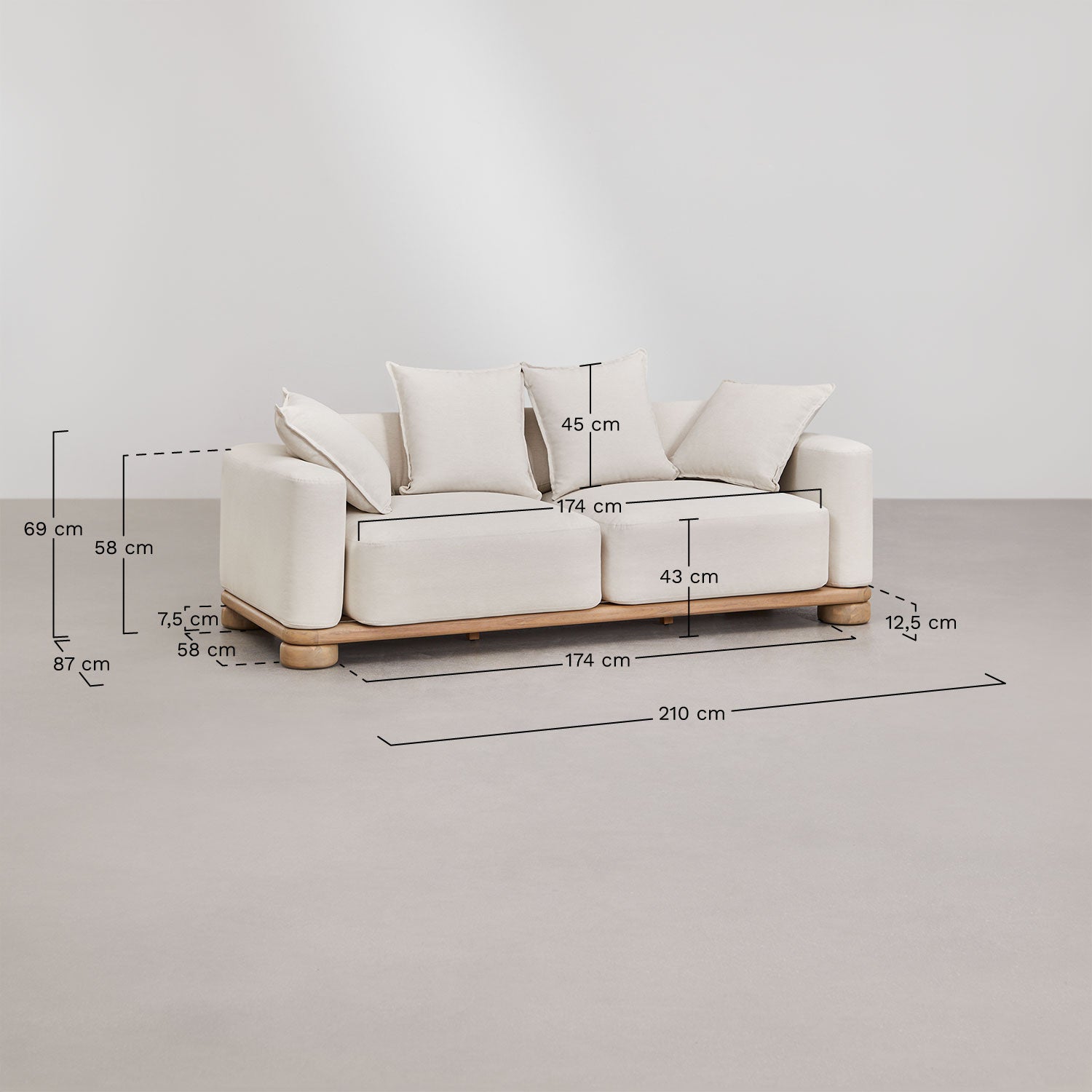Lauko sofa IOANIS, 2 vietų