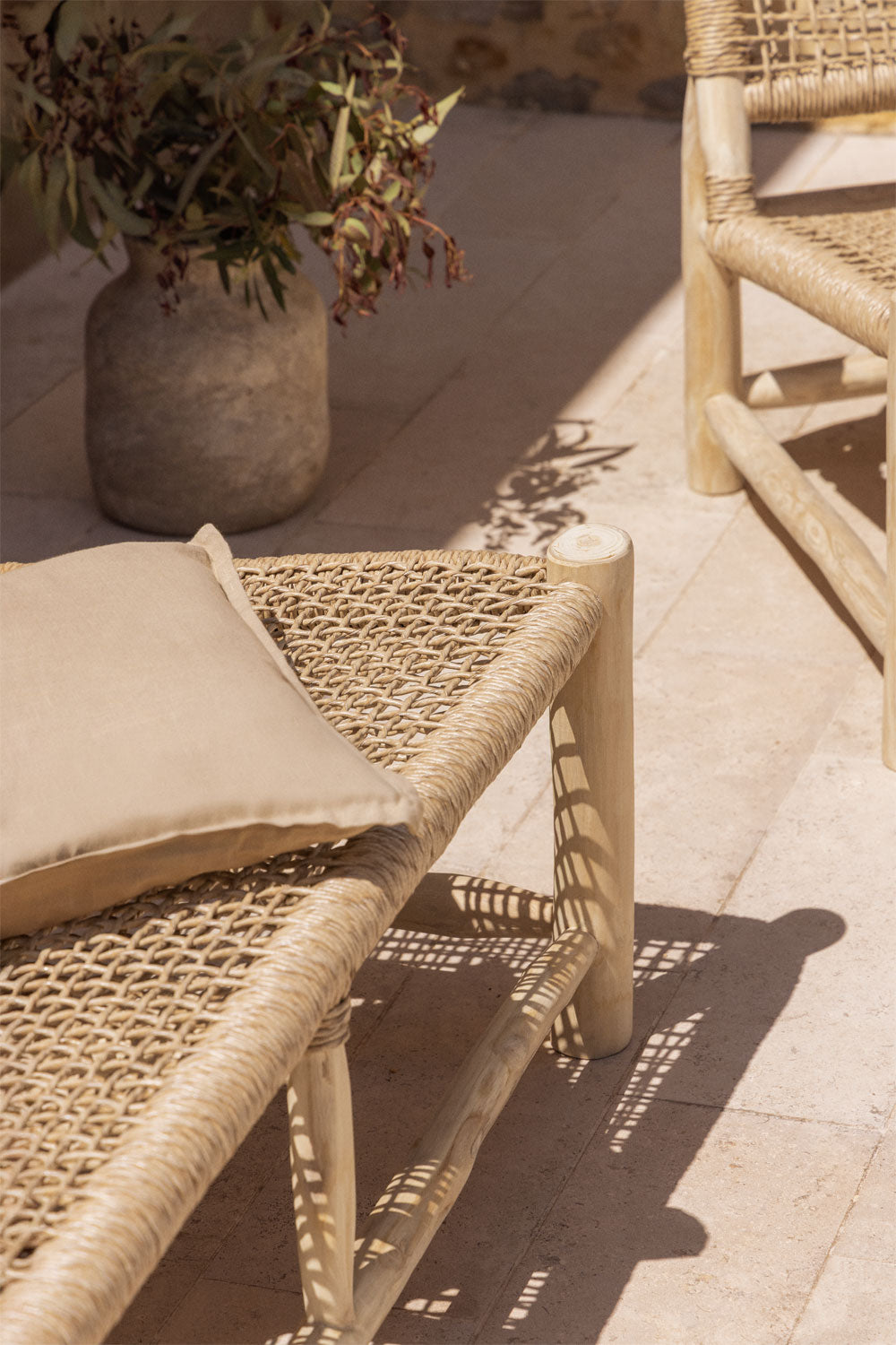 Dvivietė lauko sofa TEAK, tikmedis