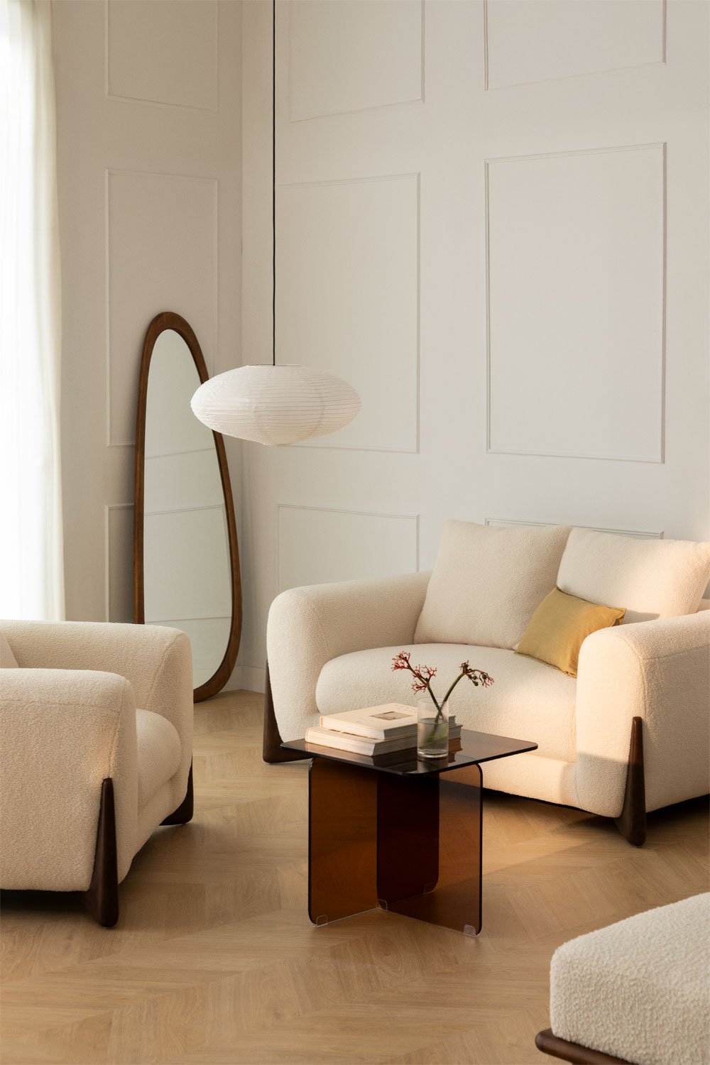 Dvivietė sofa GREVENA, balta spalva