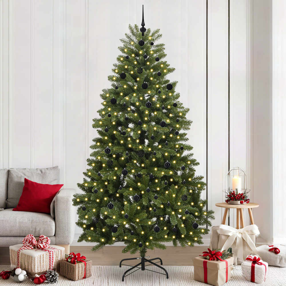 Mākslīgā Ziemassvētku eglīte BOREAL EVERGREEN, ar 300 LED Zaļa 240 cm , metāls