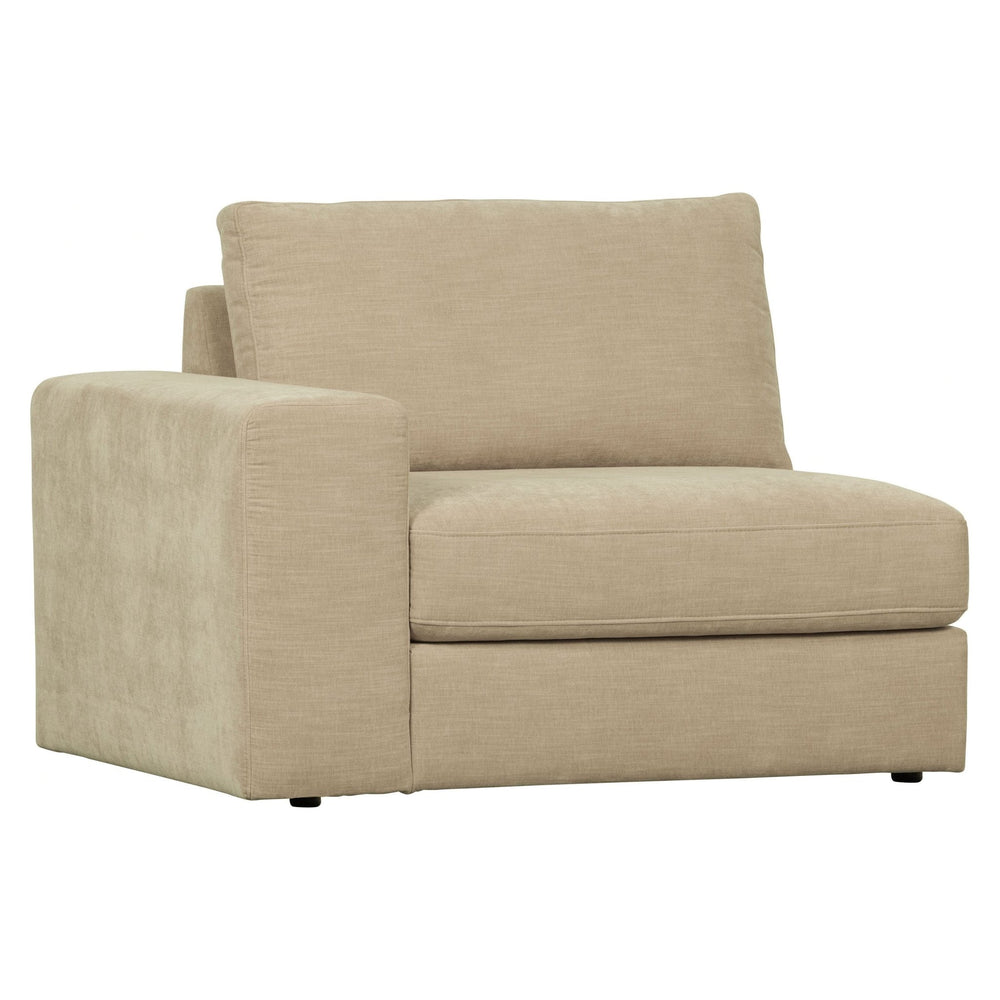 "Family" kairės pusės kampas su porankiu, smėlio spalva - Namų Idėja