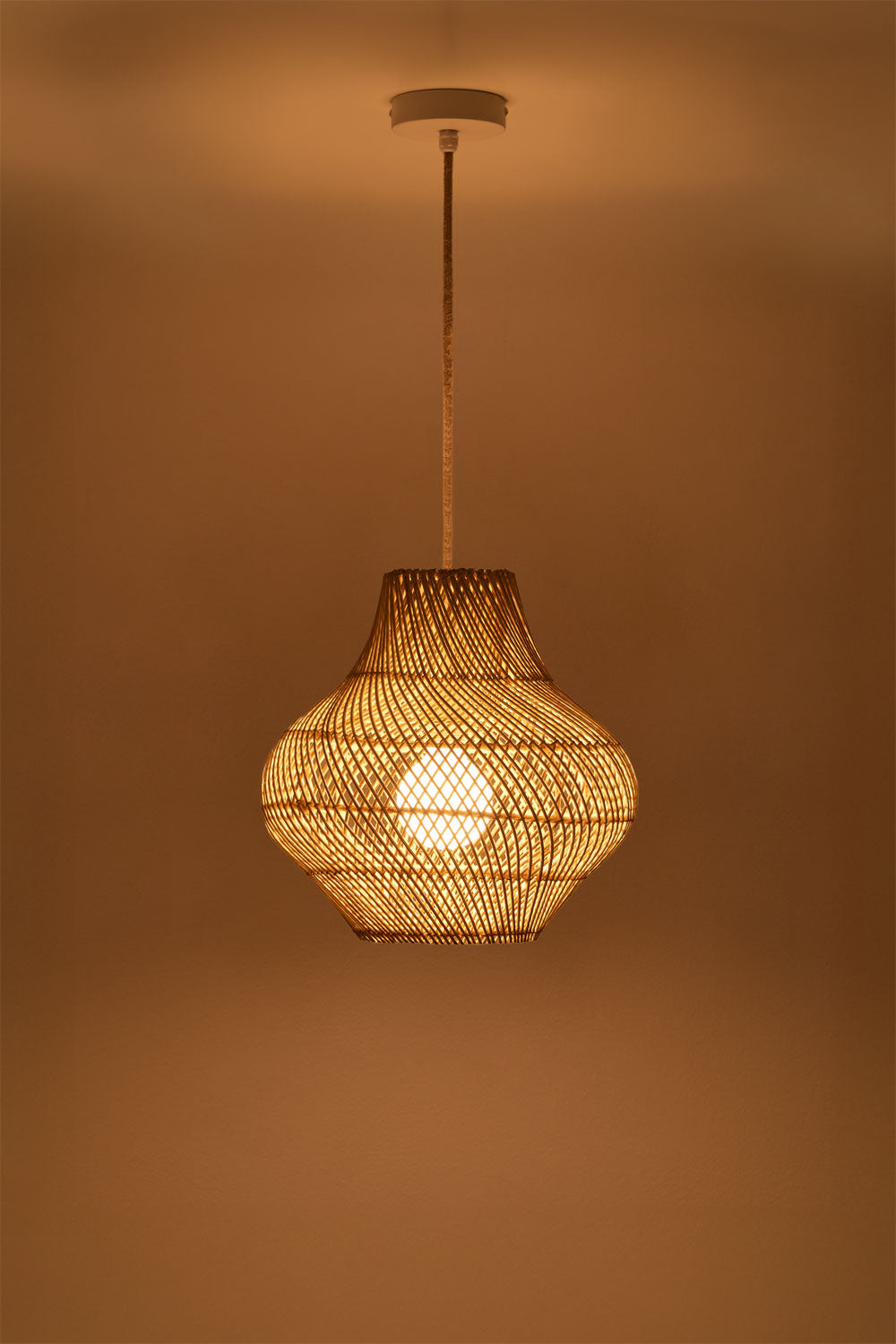 Gaismeklis FIBRANO, dabīgs un balts, 35 cm