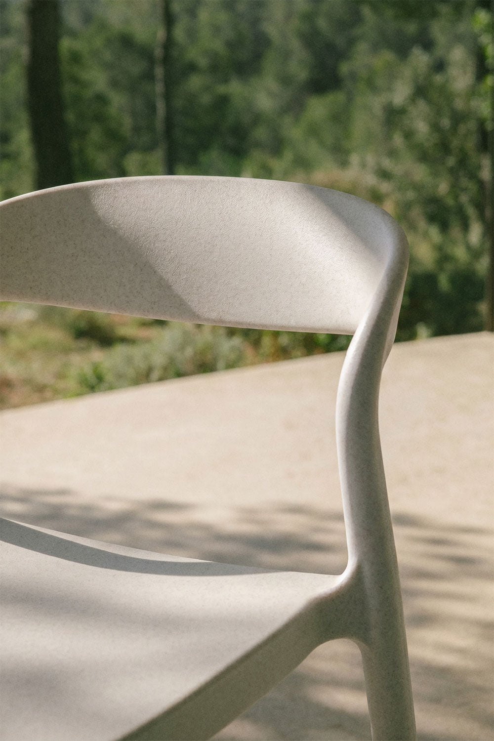 Outdoor bar stool TERRA, white stone, 75 cm