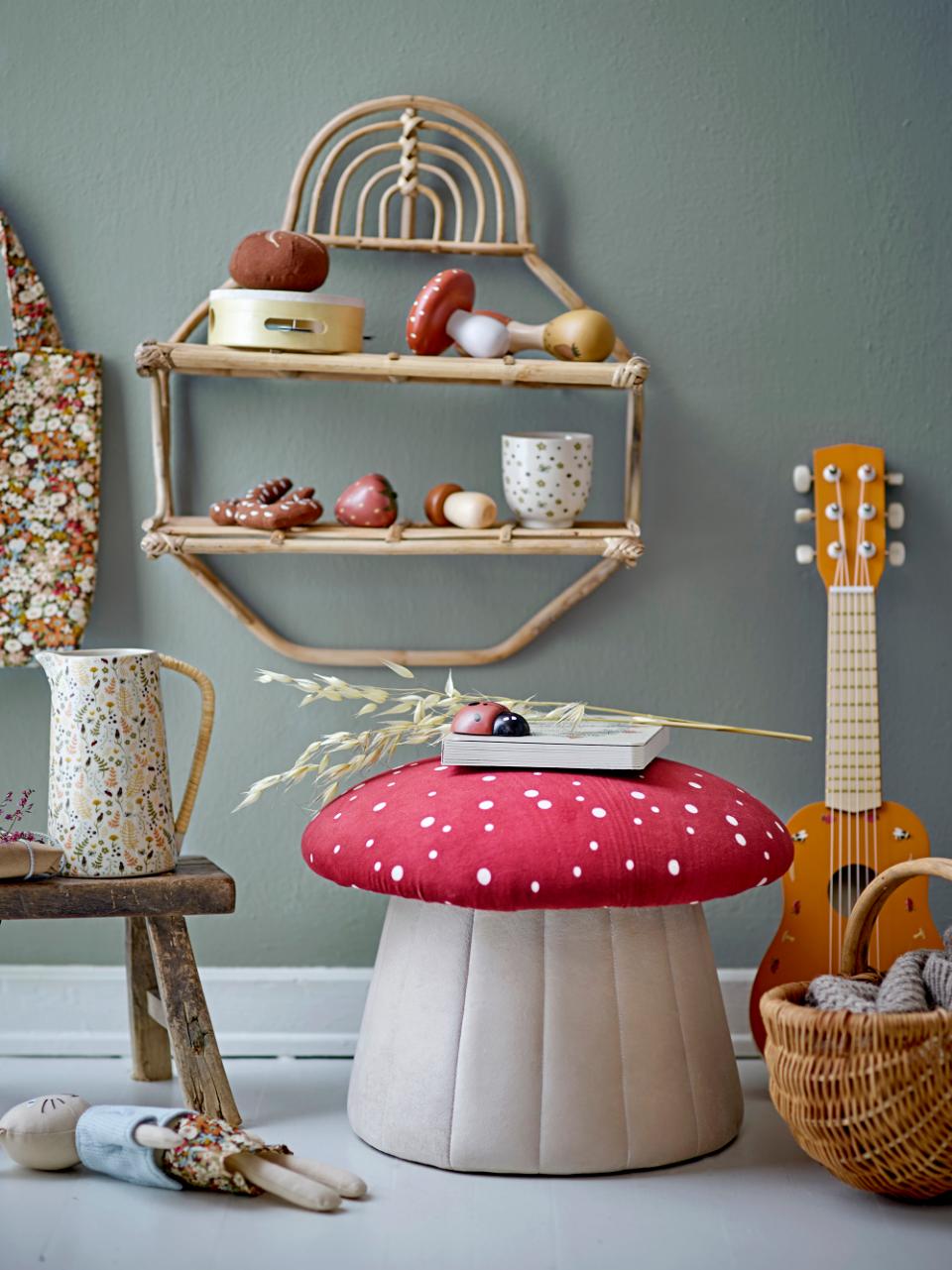 Pouf LUE, red polyester