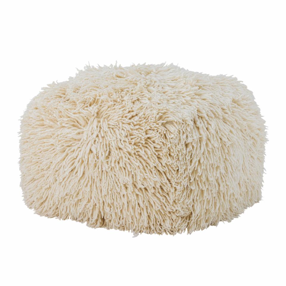 Pouf LOMBA, natural wool