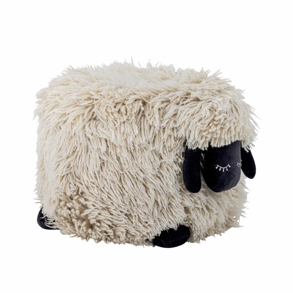 Pouf DOLLY, white wool