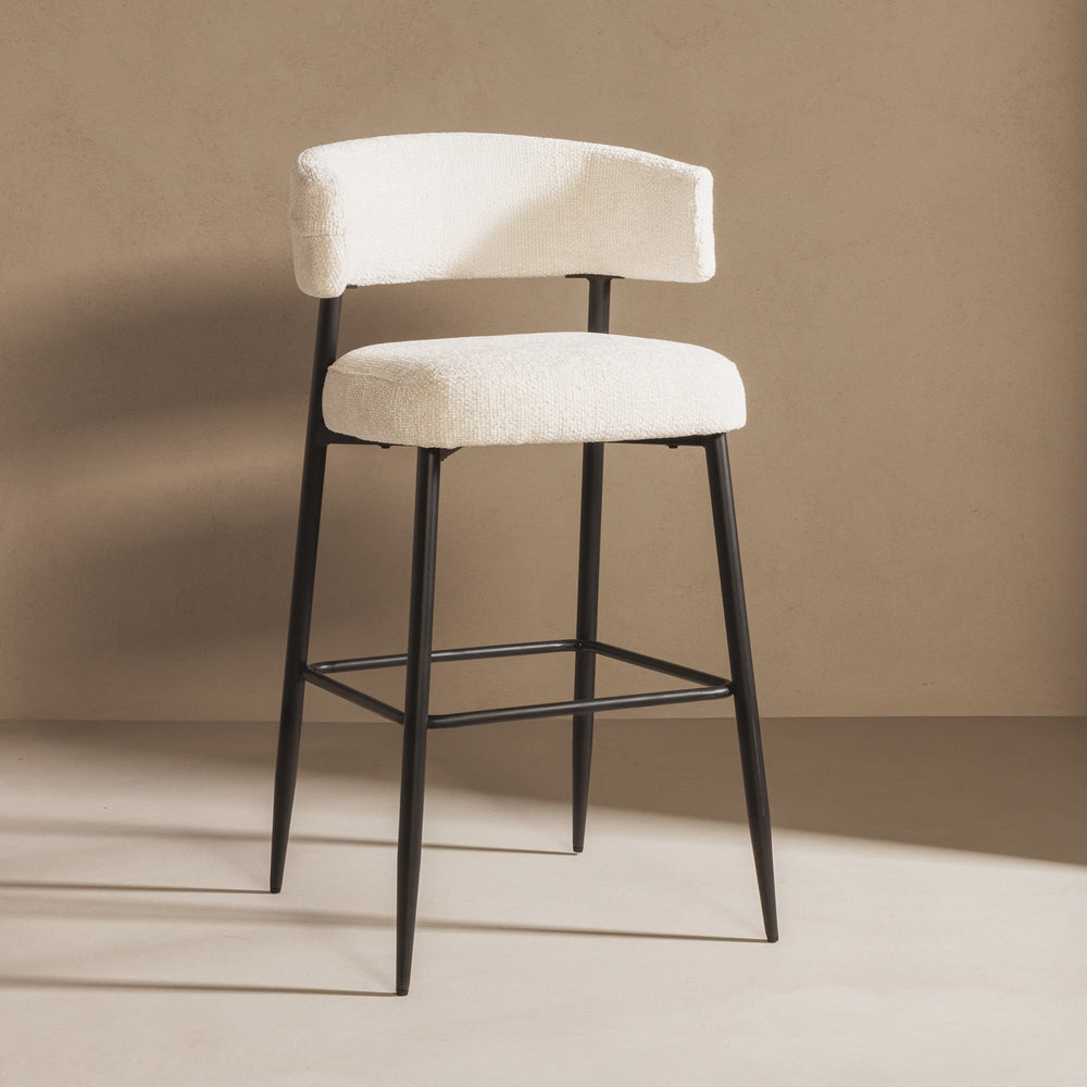 Bar stool SONNET, cream/black legs