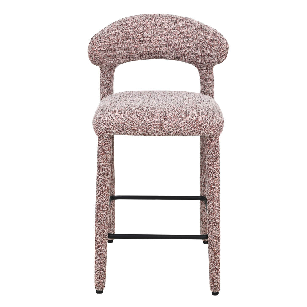 Bar stool FLAIR, melange, sand-burgundy