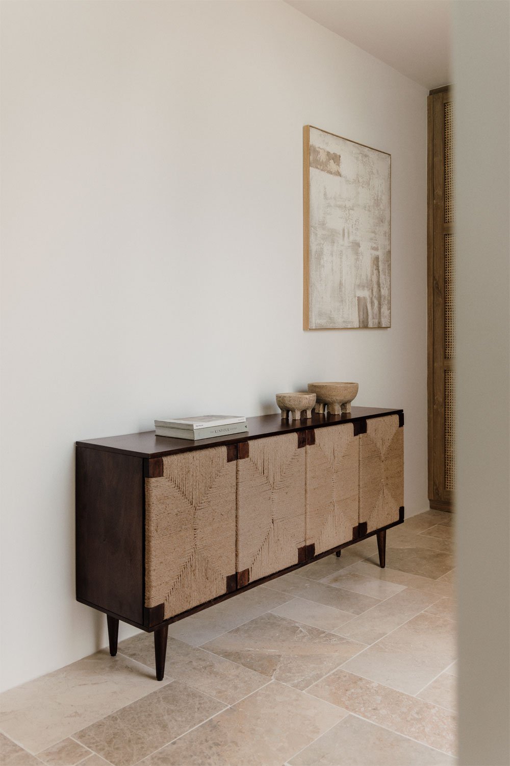 Komoda EVUTI su jutės durimis