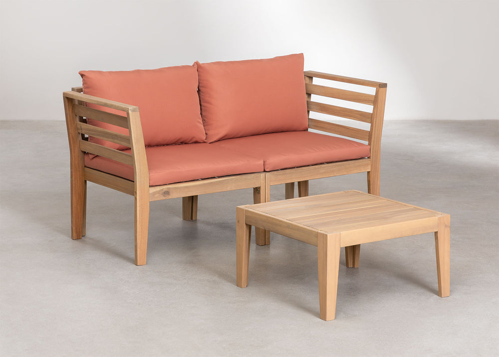 MODULO set, 2 pieces with a table, terracotta