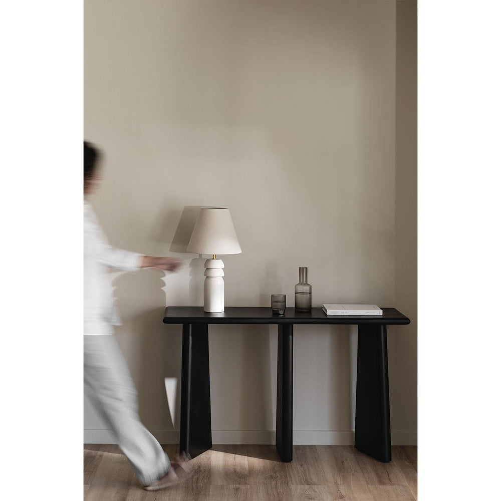 Konsolinis staliukas AMBYL, akacijos mediena, juoda