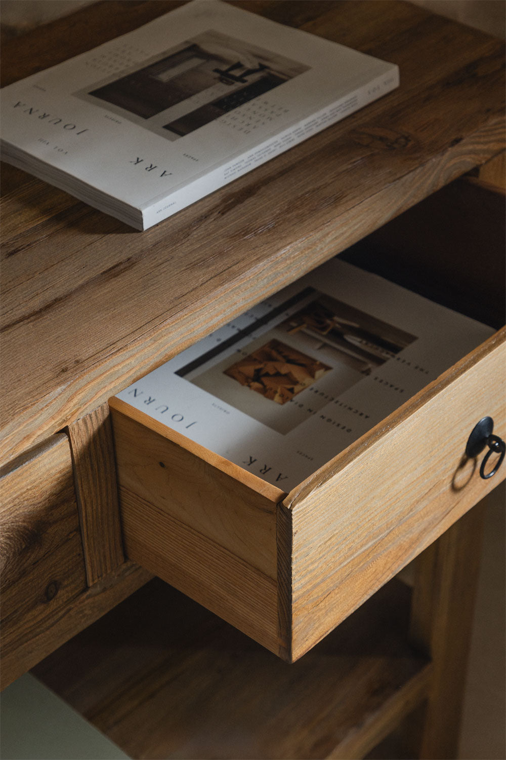 KIRENA Console Table 170x45 cm from reclaimed wood