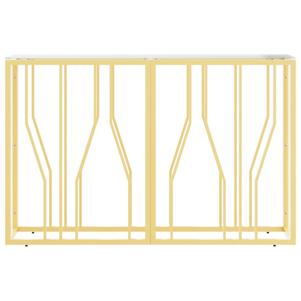 Konsolinis staliukas, 110x30x70cm, nerūdijantis plienas/stiklas - Namų Idėja