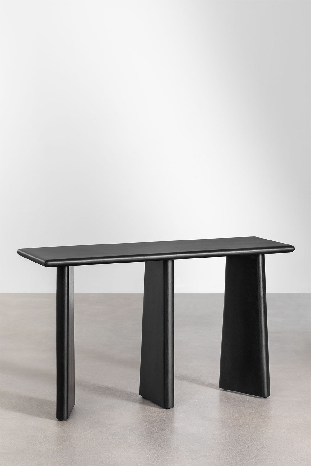AMBYL console table, acacia wood, black